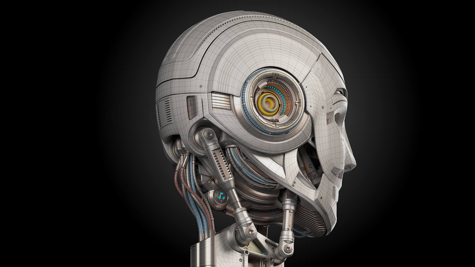 Sci-Fi Robot Head 3D Model