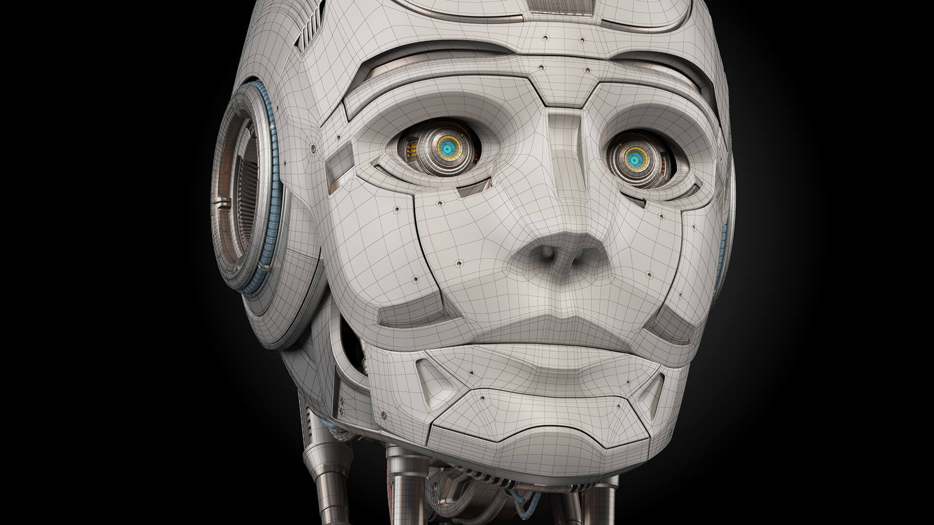 Sci-Fi Robot Head 3D Model