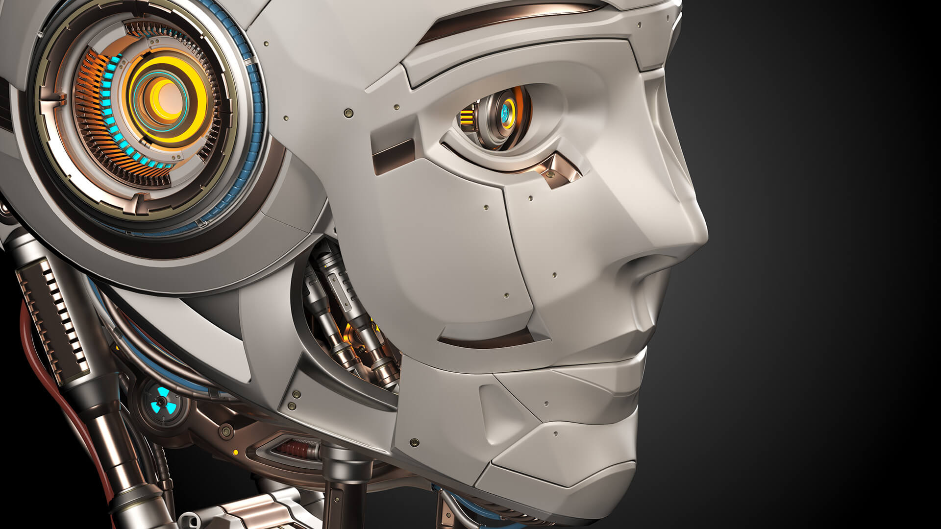 Sci-Fi Robot Head 3D Model