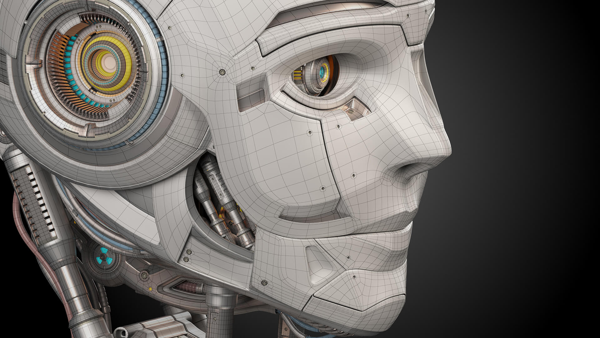 Sci-Fi Robot Head 3D Model