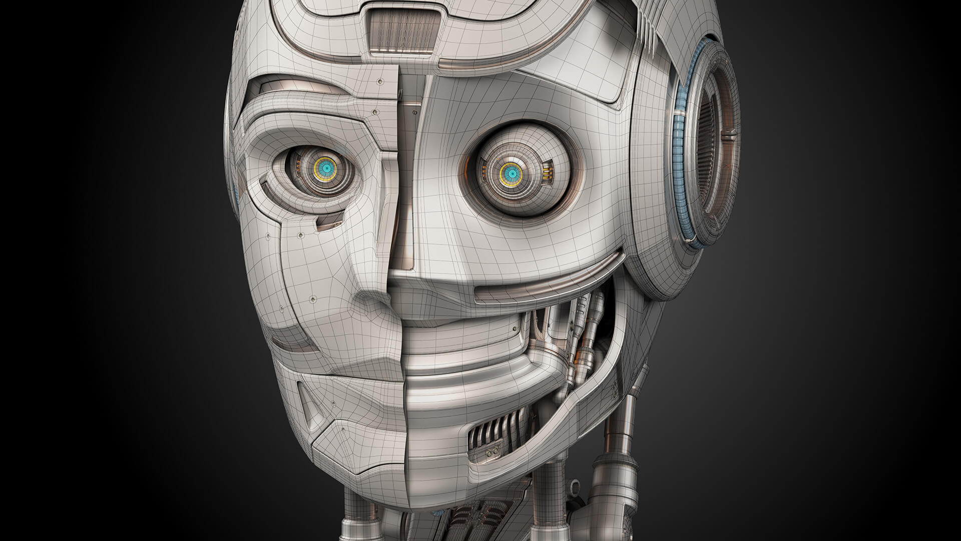 Sci-Fi Robot Head 3D Model