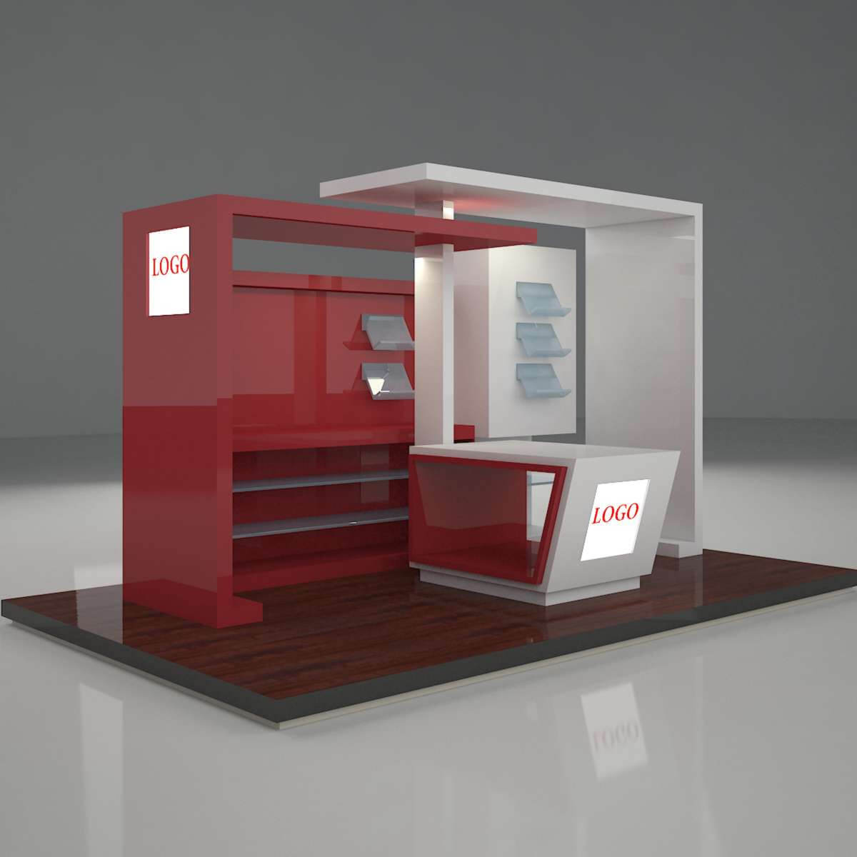 Booth - Stand 3D 3D Model