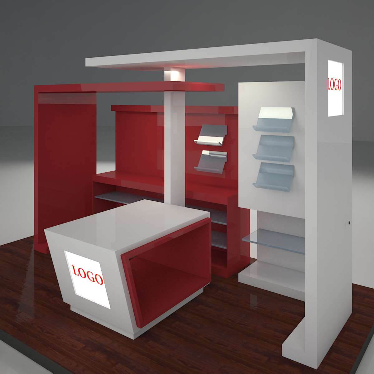 Booth - Stand 3D 3D Model