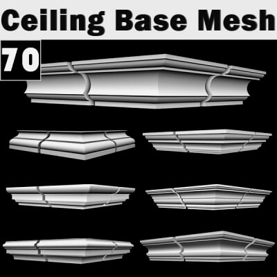 70 Ceiling Base Mesh 3D Model