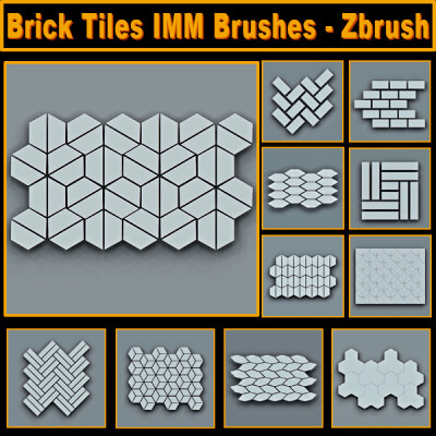 Brick Tiles IMM Brushes - Zbrush