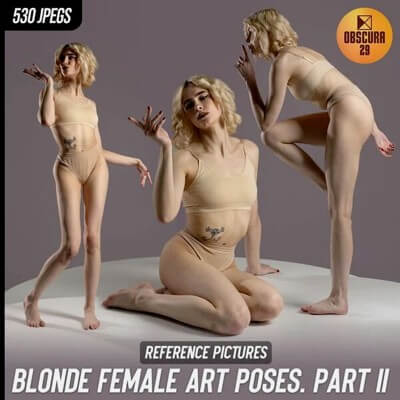 530 Blonde Female Art Poses Part II