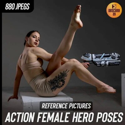 880 Action Female Hero Reference Pictures