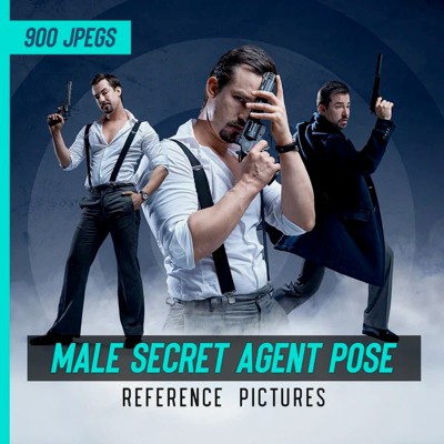 900 Male Secret Agent Pose Reference Pictures