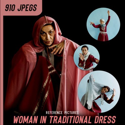 910 Woman in Traditional Dress Reference Pictures