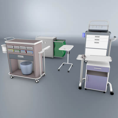 Hospital Trolleys Bundle 8K