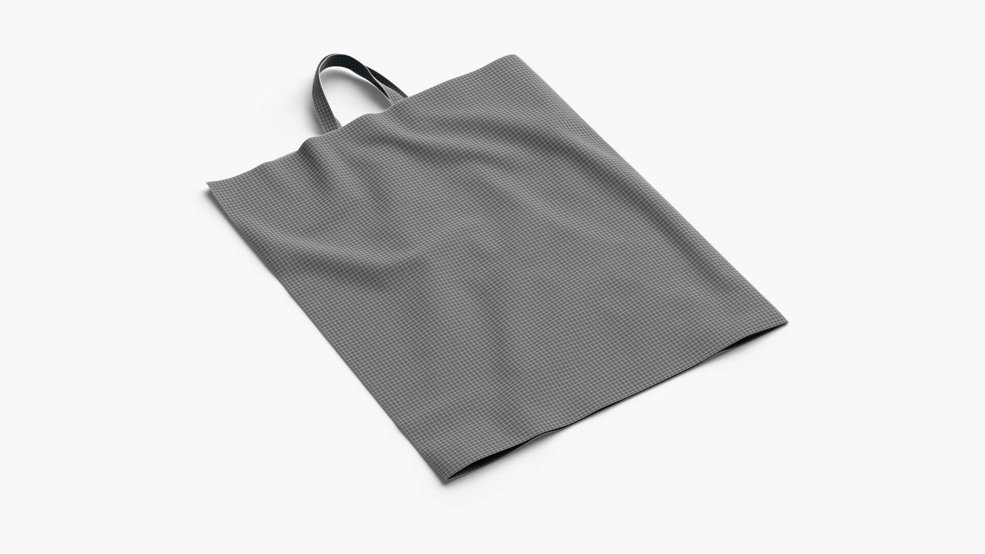 Black Loop Handle Plastic Bag 3D Model