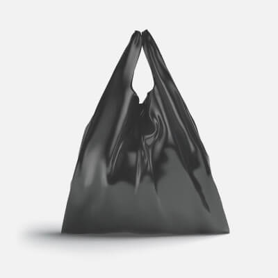 Black T-Shirt Plastic Bag