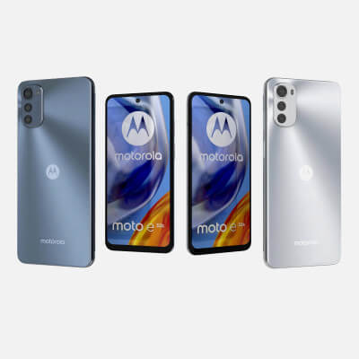 Motorola Moto E32s Blue and Silver