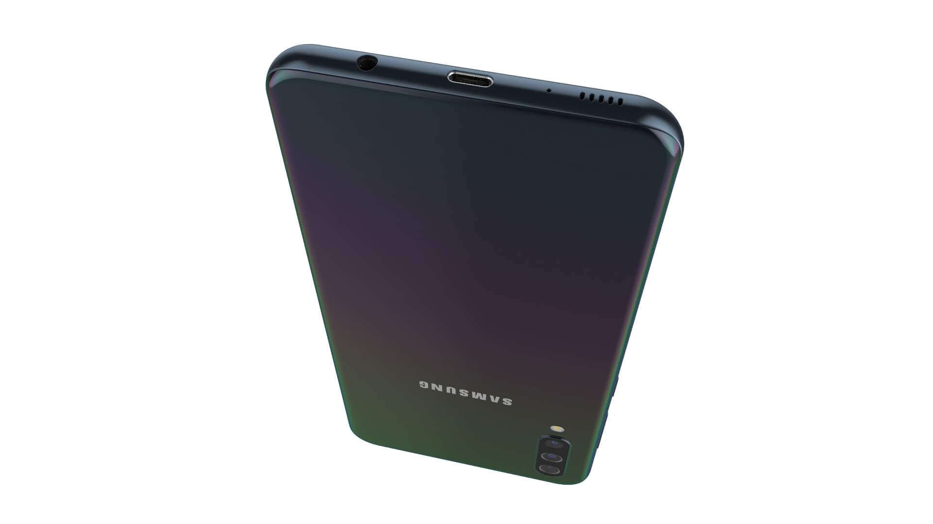 Samsung Galaxy A50 Black 3D Model