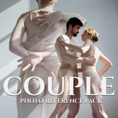 Couple Vol. 2 Photo Reference Pack for Artists-220 Jpegs