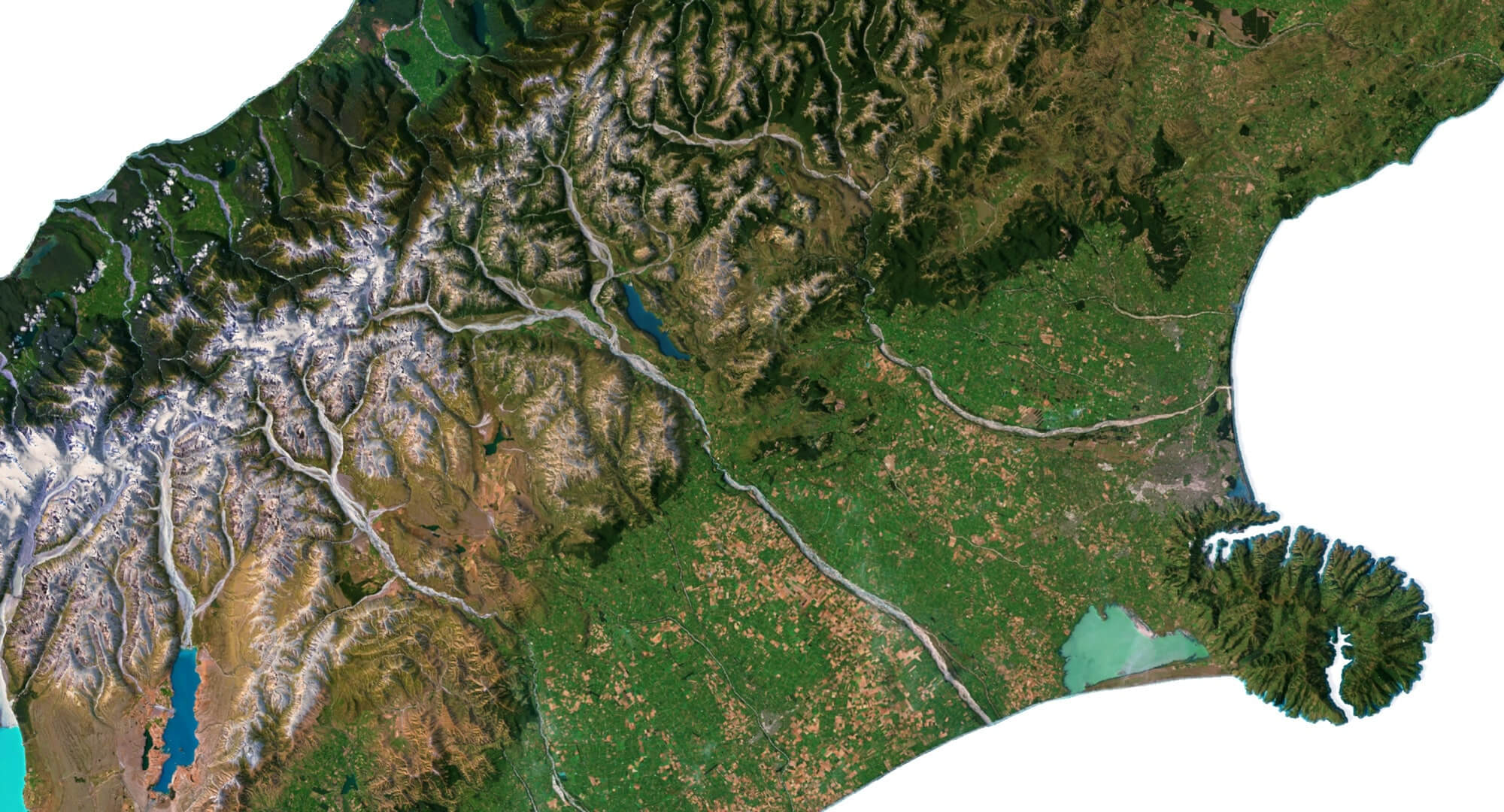 New Zealand Terrain 3D Map by Shustrik