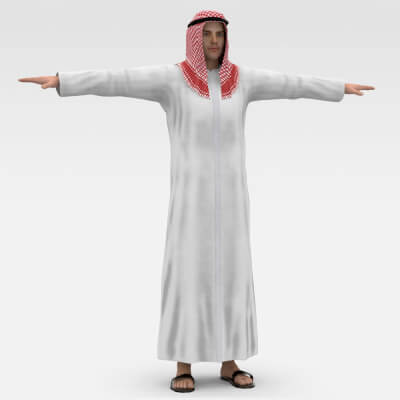 Arab Male - Civilain 3D Model