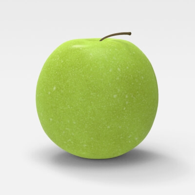 Green Apple - Fruits 3D Model