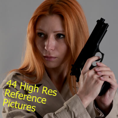 XT PR0030 - Redhead in Trenchcoat With a Pistol