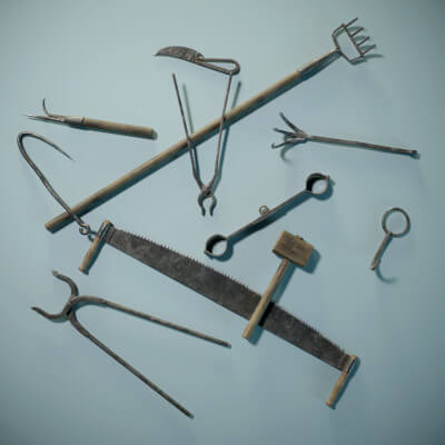 Medieval Torture Tools PBR Game Ready