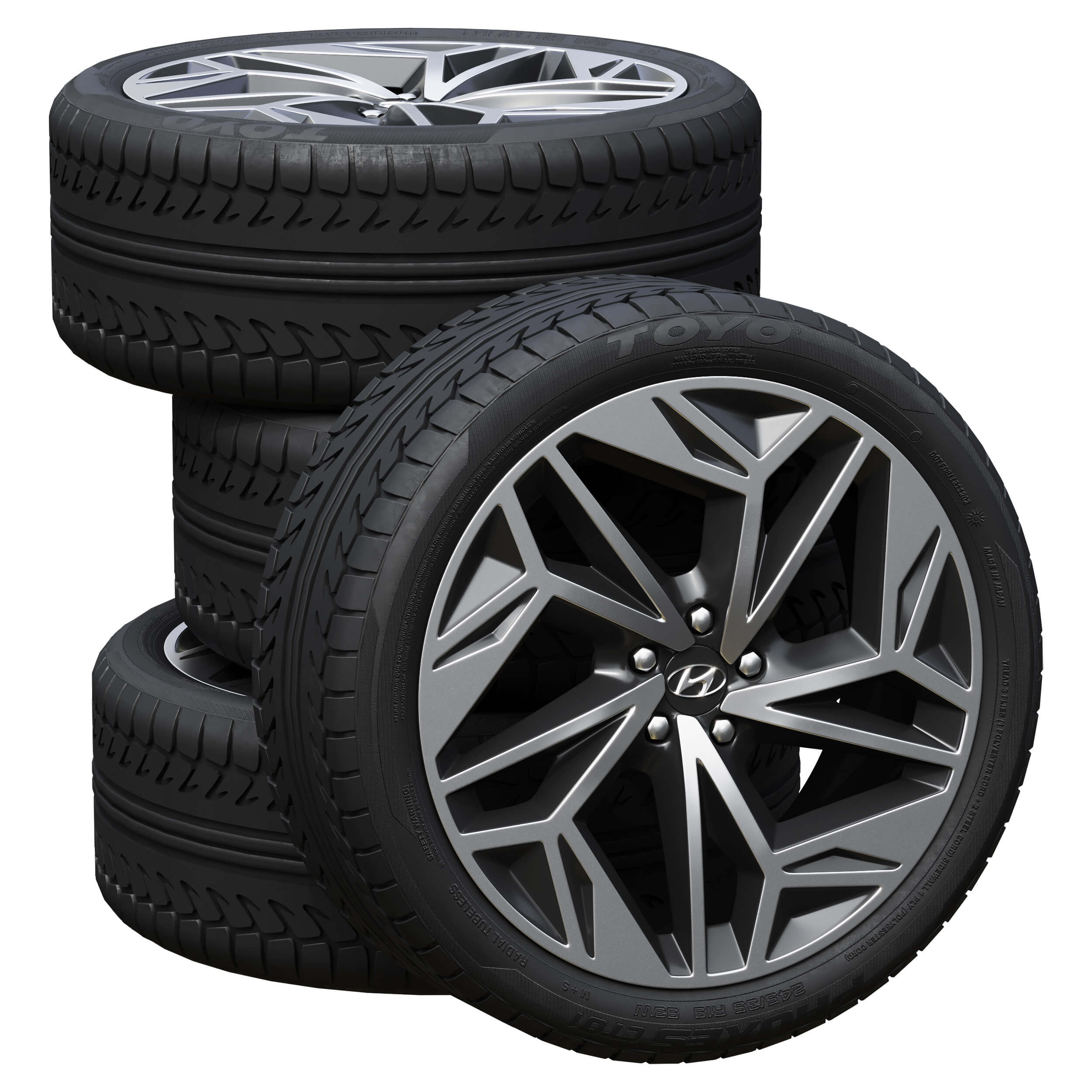 Hyundai Tires 3D Model