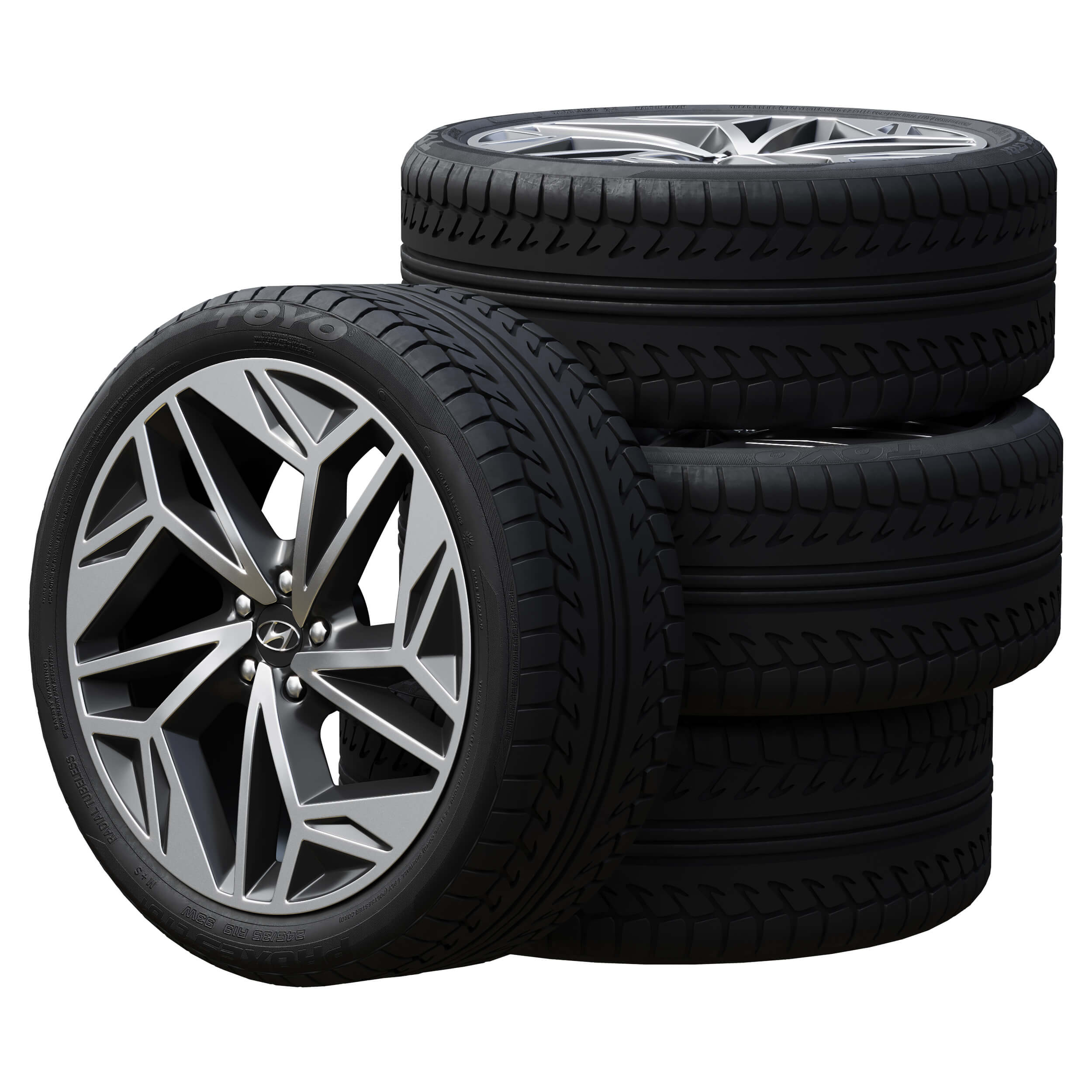 Hyundai Tires 3D Model