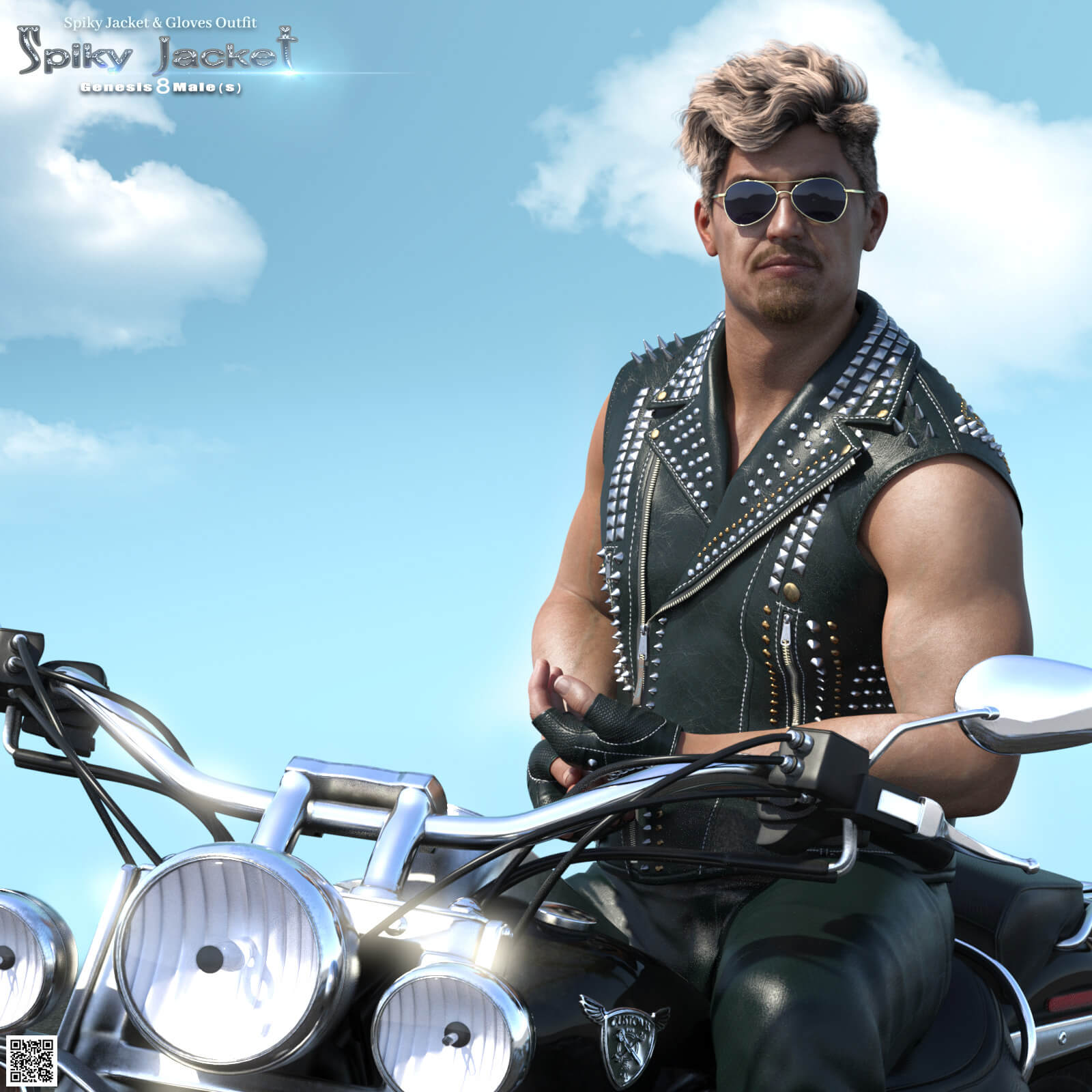 Spiky Jacket for Genesis 8 Male Daz Content