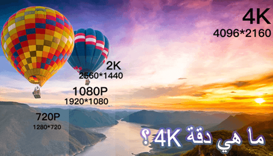 شرح دقة الفيديو 4K و2K و1080p و720p، وما هي دقة تلفزيون 4k وهواتف الكاميرا؟