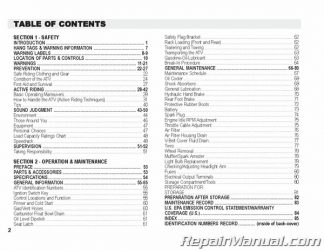 Kymco MXU 375 LE ATV Owners Manual