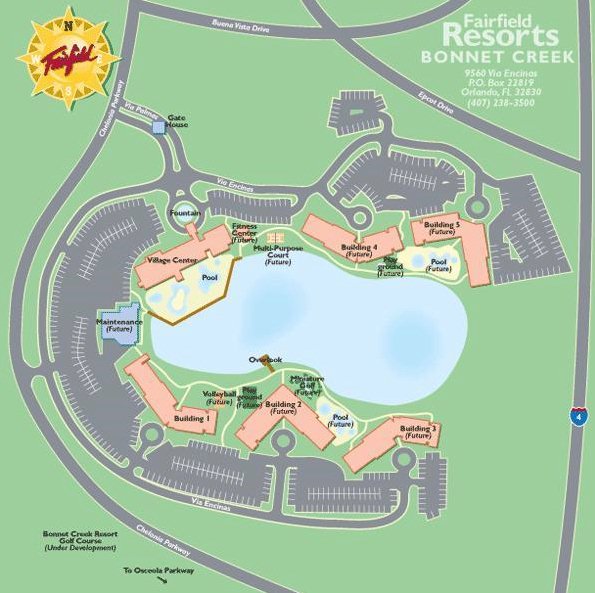 Map Of Wyndham Bonnet Creek - Xenia Karoline