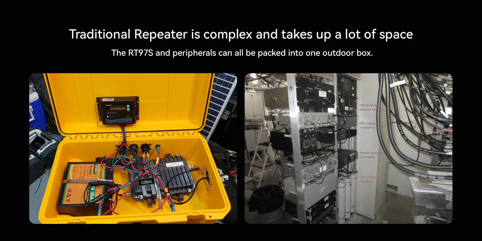 Traditional Repeater is complex and takes up a lot of space