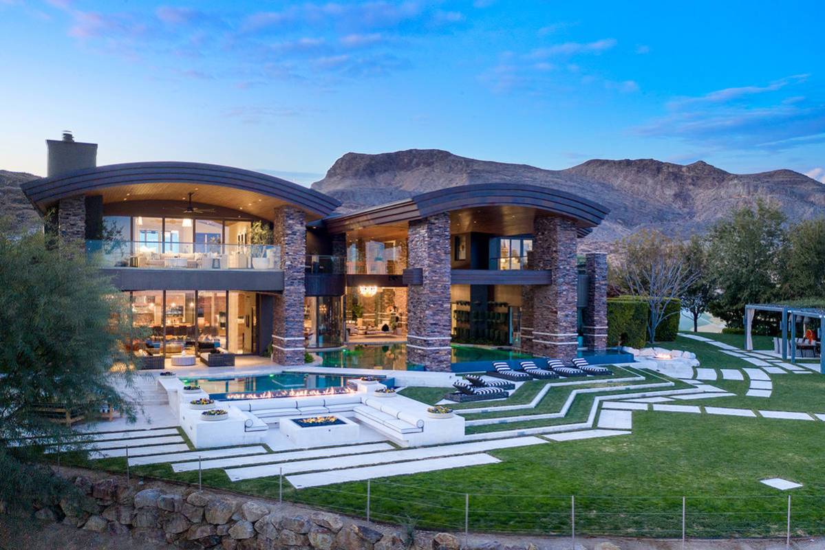 The mansion at 7 Falcon View Court in Las Vegas, seen here, sold for