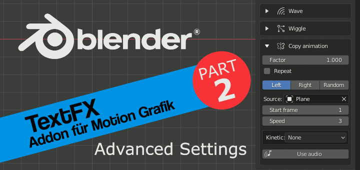 Blender TextFX Advaced Settings