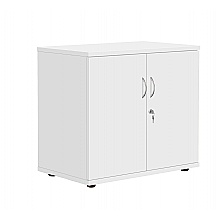 White 730mm high cupboard one shelf