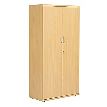 Nova Oak 1600mm high cupboard three shelves