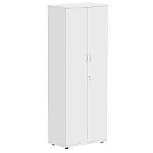 White 2000mm high cupboard four shelves