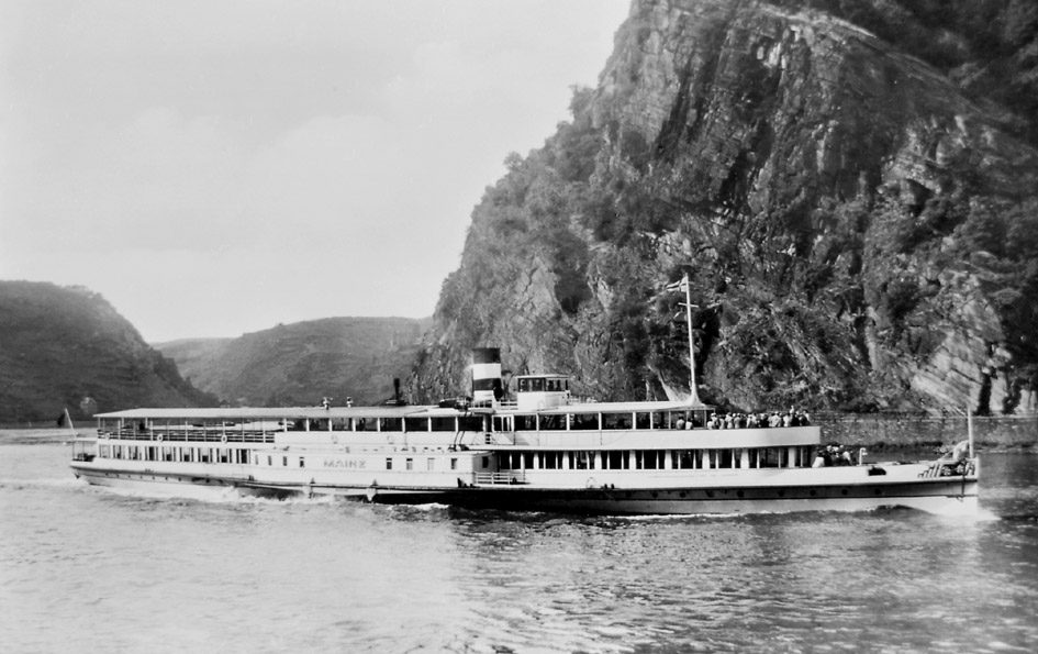 die MS Mainz vor der Loreley, Foto LTA