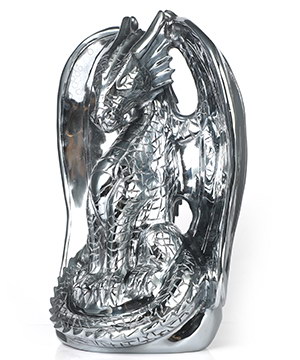 6.8" Tera-hertz Hand Carved Crystal Dragon Sculpture, Crystal Healing