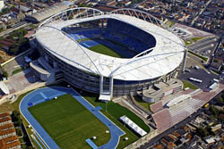 Imagem aérea do estádio João Havelange na cidade do Rio de Janeiro