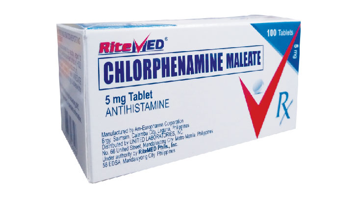 RM CHLORPHENAMINE 5 MG TAB 100 BOX