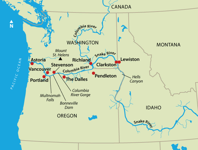 Columbia River Map