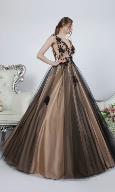 Robe de gala type princesse avec grande jupe