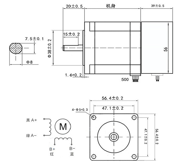 stepper motor with brake