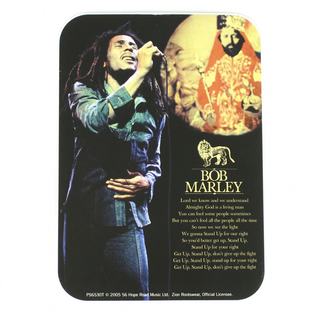 Bob Marley Get Up Stand Up Lyrics Vinyl Sticker