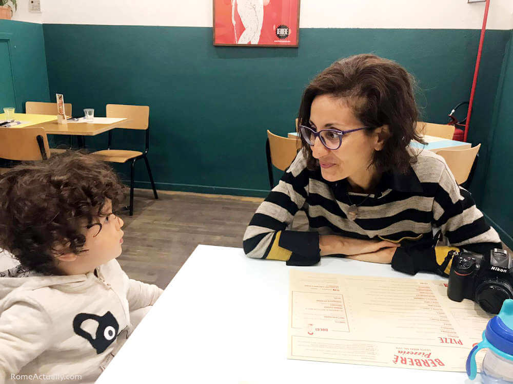 Image: Berberé restaurant in Rome with a baby