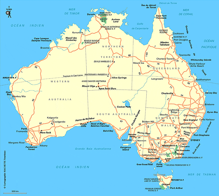 australie carte simple