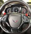 C7 Corvette Carbon Fiber Upper Steering Wheel Bezel Overlay