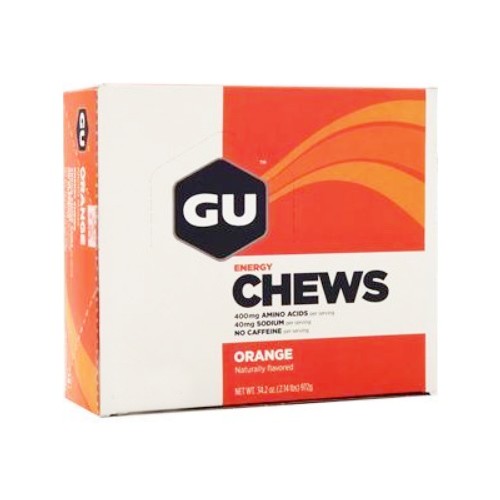 GU Energy Chews Case of 12 Orange