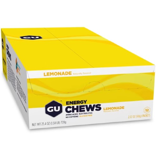 GU Energy Chews Case of 12 Lemonade