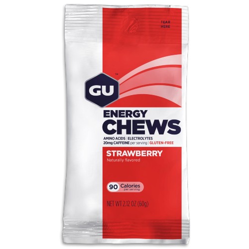 GU Energy Chews Single Strawberry 60g